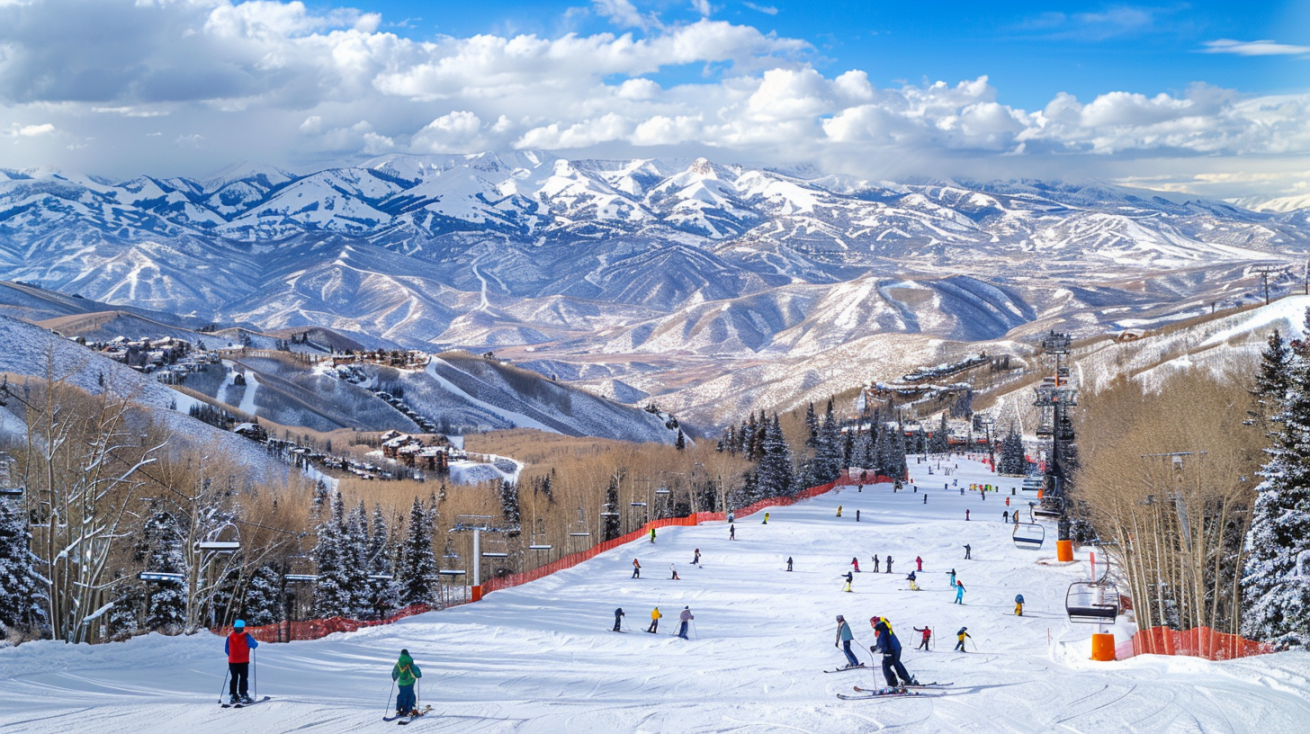 The panoramic view of Park City, the biggest ski resort in the US.
